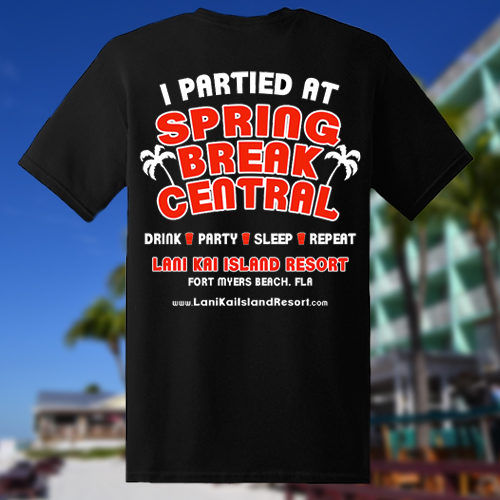 | Lani Kai 25th Spring Break Anniversary Tshirt Black | Fort Myers Beach