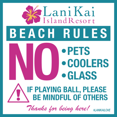 Beach rules sign 48x48-2