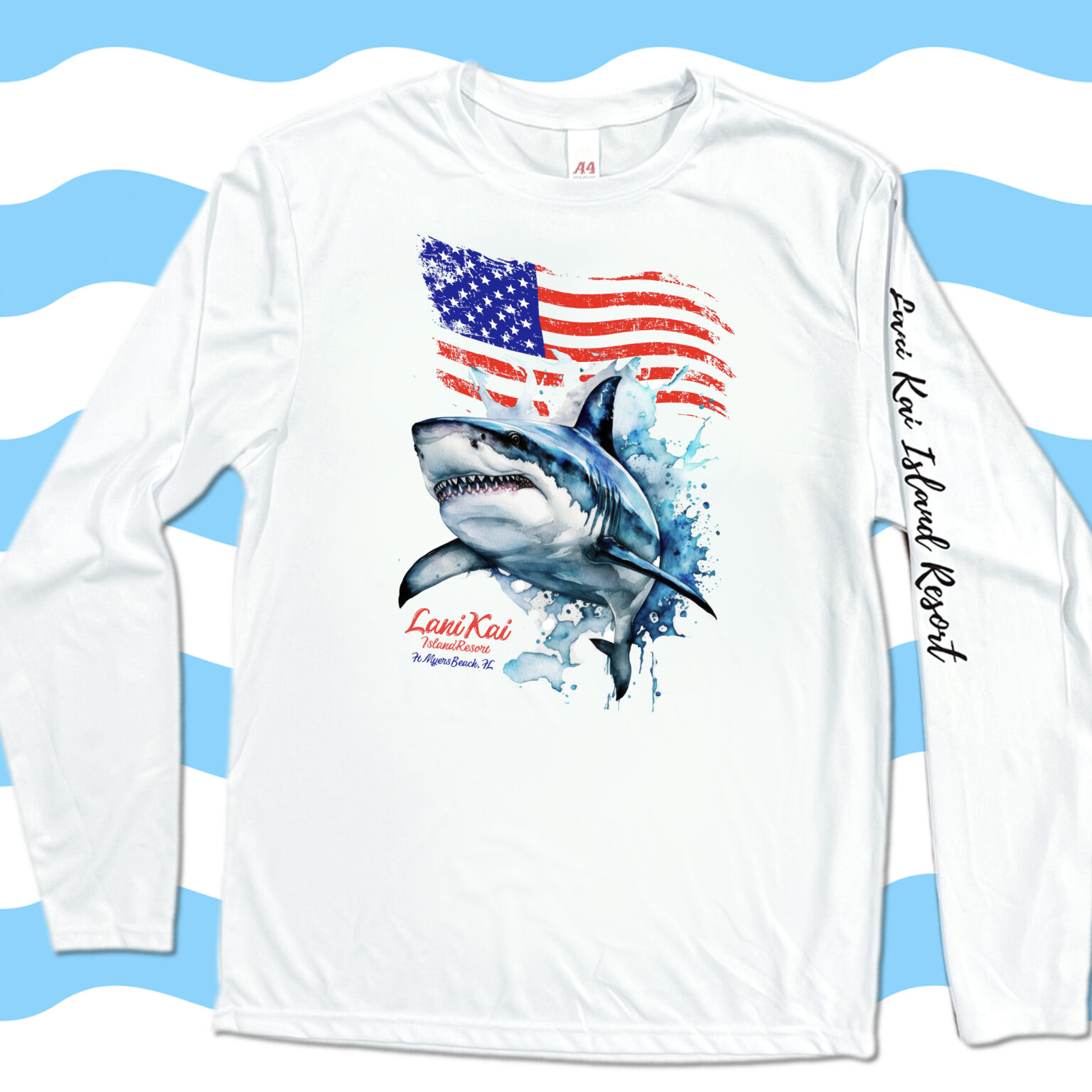 Lani Kai Patriotic Shark Design (Mug, Tank, LongSleeve, ShortSleeve